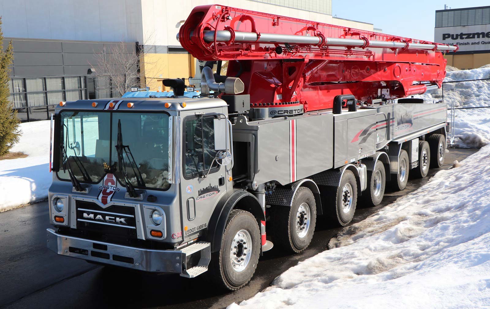Putzmeister concrete pump truck