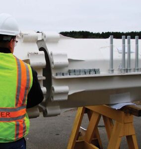 Schwing Octogonal Mast placing boom mounting option